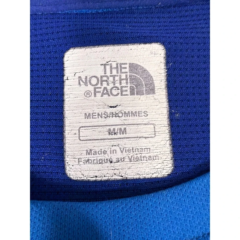 The North Face Mens FlashDry Blue Long Sleeve Running Hiking Shirt Medium